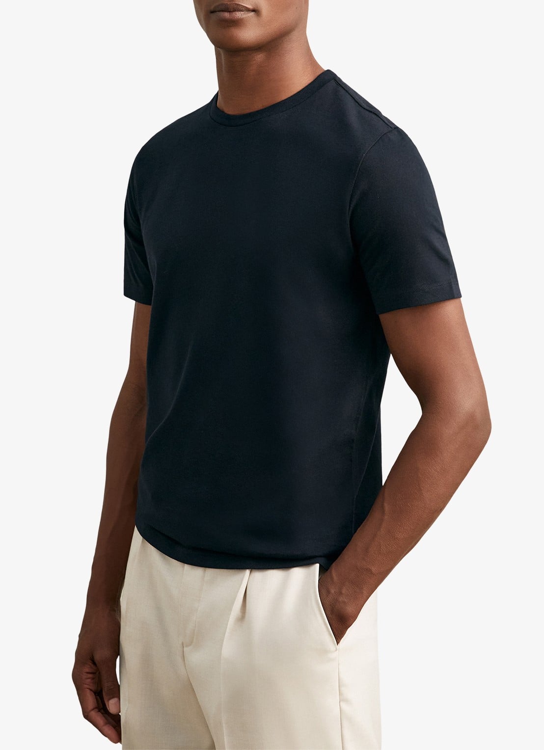 Reiss Bless T-shirt met ronde hals in 3-pack - detail zwart