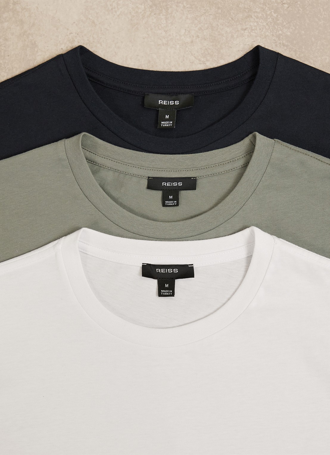 Reiss Bless T-shirt met ronde hals in 3-pack - detail 4 zwart