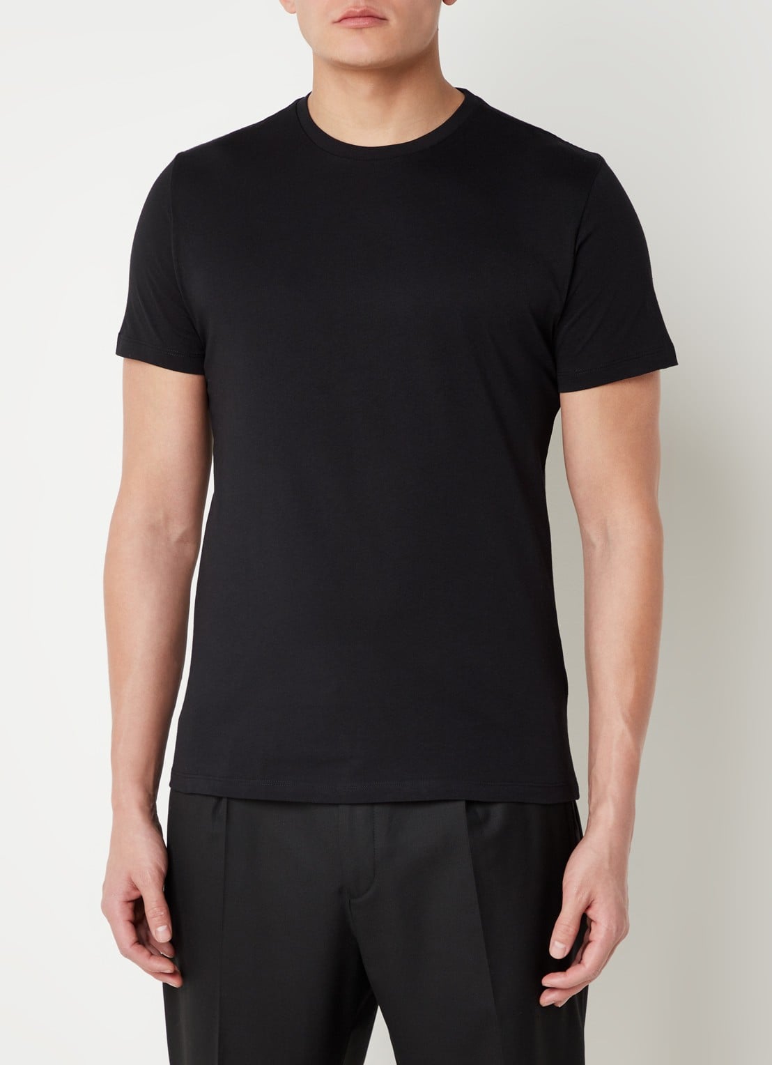 Reiss Bless T-shirt met ronde hals   - detail zwart