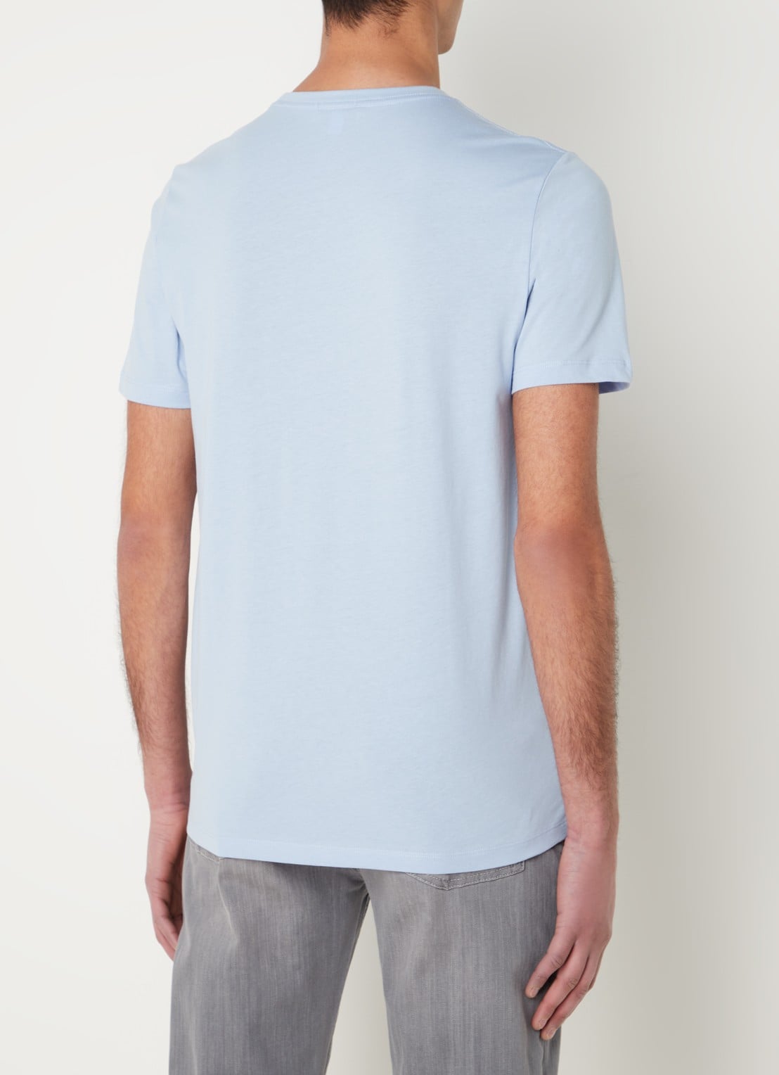 Reiss Bless T-shirt met ronde hals   - achterkant lichtblauw