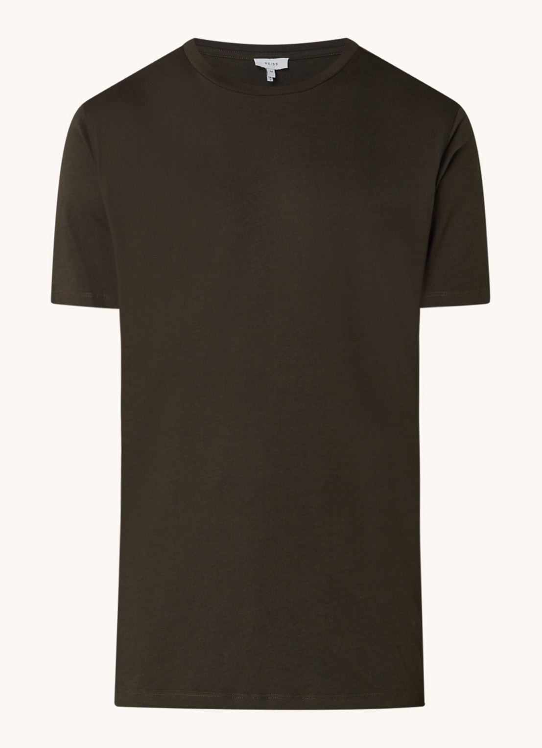 Reiss Bless T-shirt met ronde hals   - voorkant groen