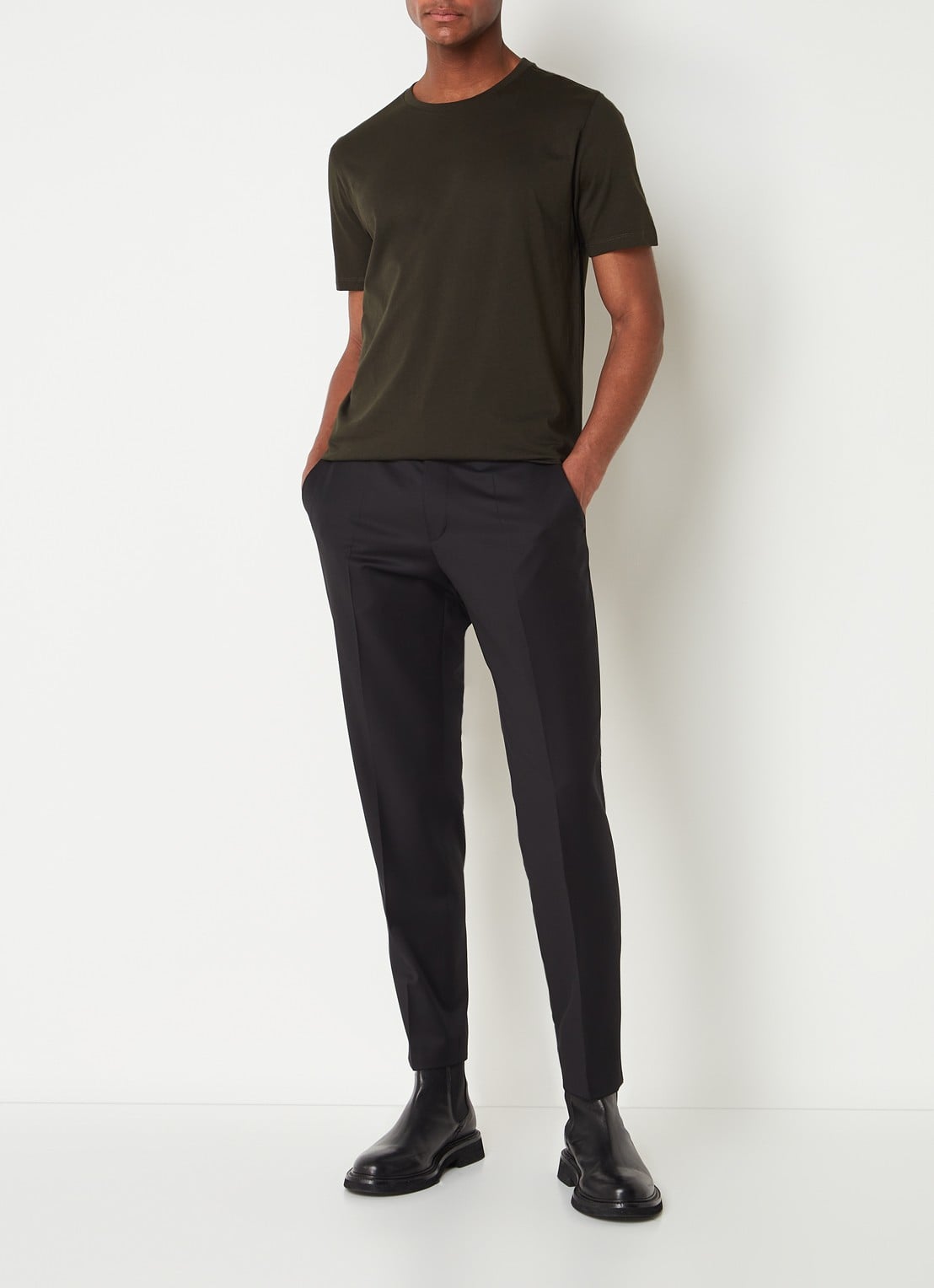 Reiss Bless T-shirt met ronde hals   - voorkant 2 groen