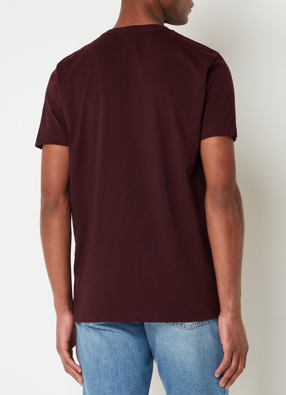 Reiss Bless T-shirt met ronde hals   - achterkant bordeauxrood