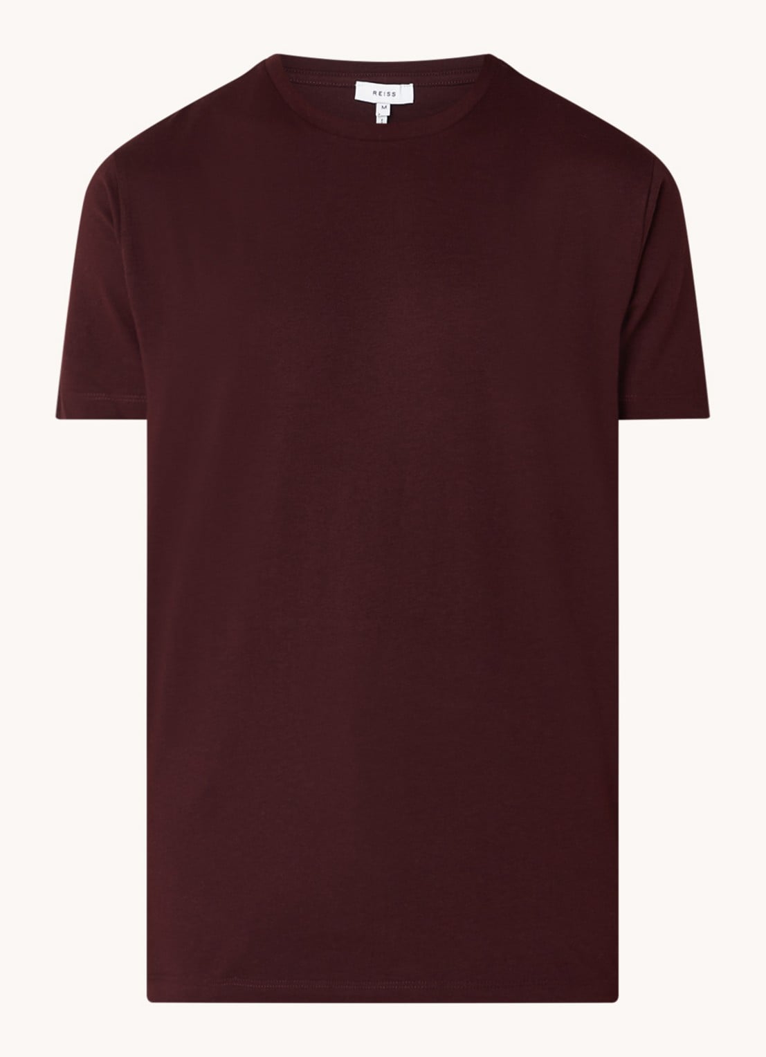 Reiss Bless T-shirt met ronde hals   - voorkant 2 bordeauxrood