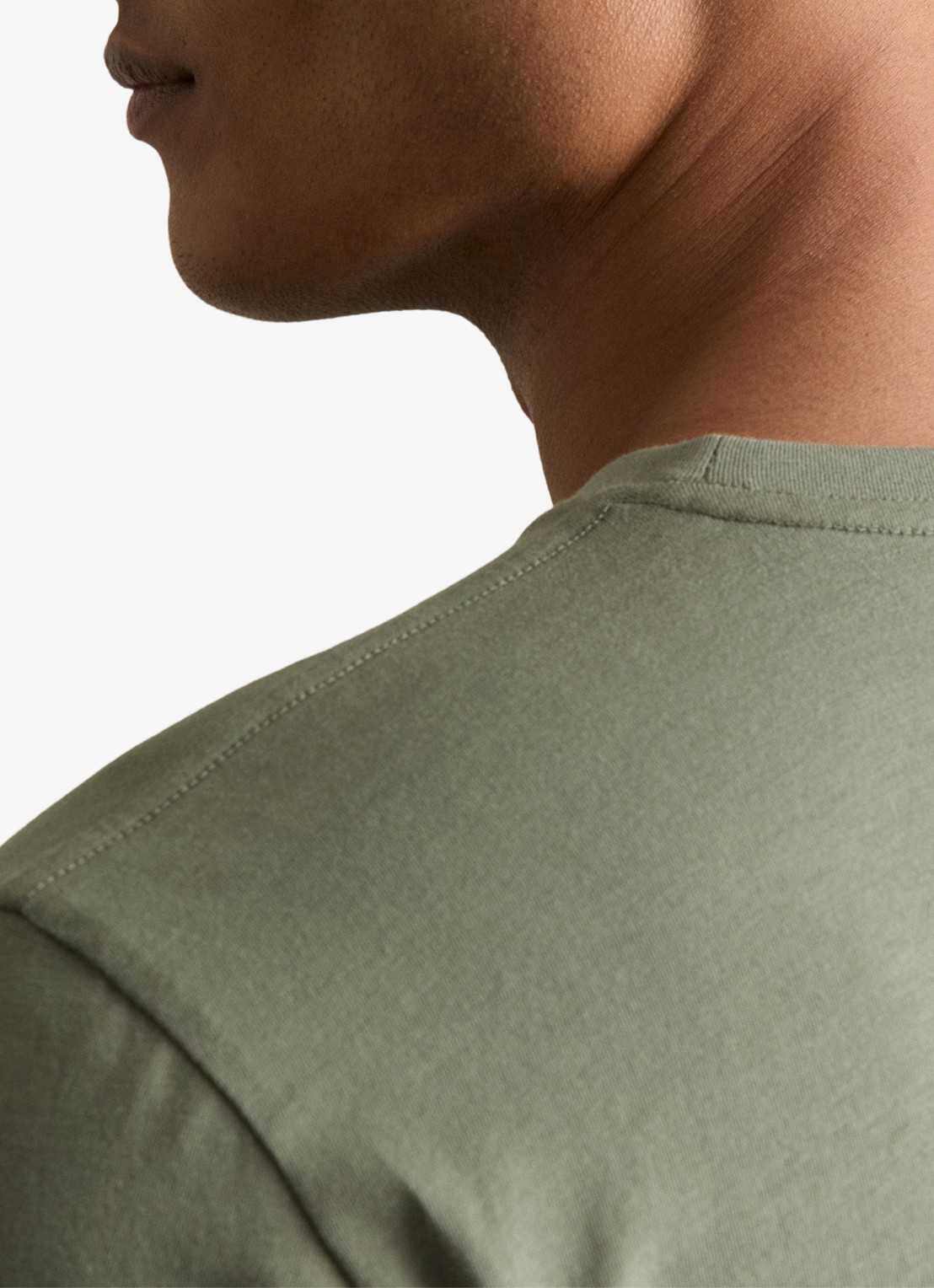 Reiss Bless T-shirt met stretch - detail 5 olijfgroen
