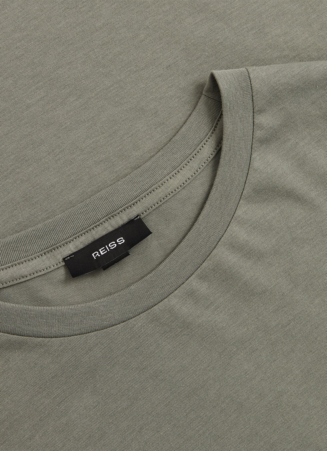 Reiss Bless T-shirt met stretch - detail 6 olijfgroen