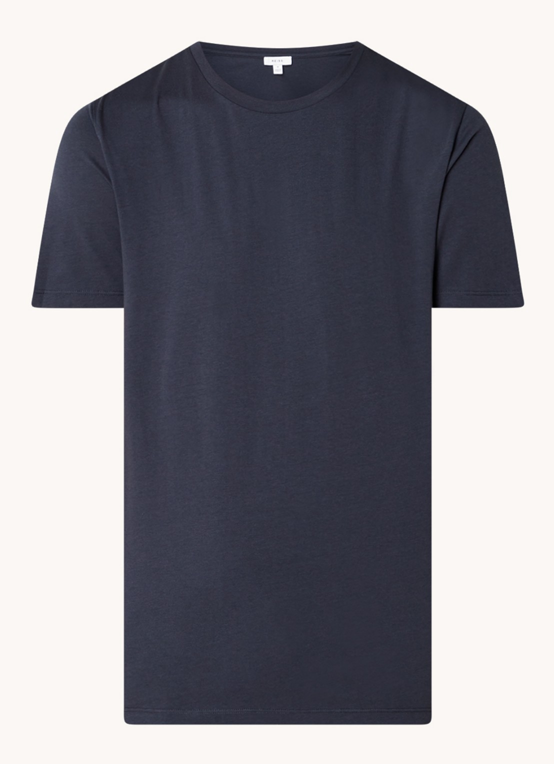 Reiss Bless T-shirt van katoen - voorkant donkerblauw