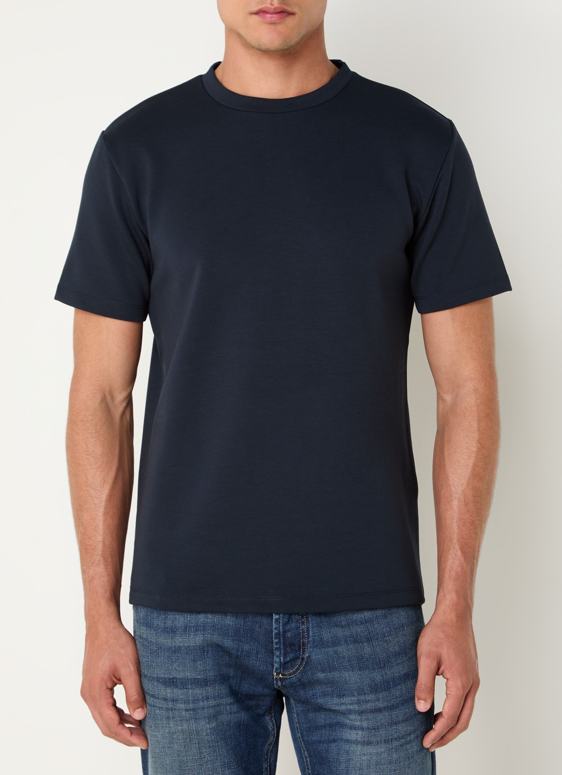 Reiss Bradley T-shirt met stretch - detail 4 donkerblauw