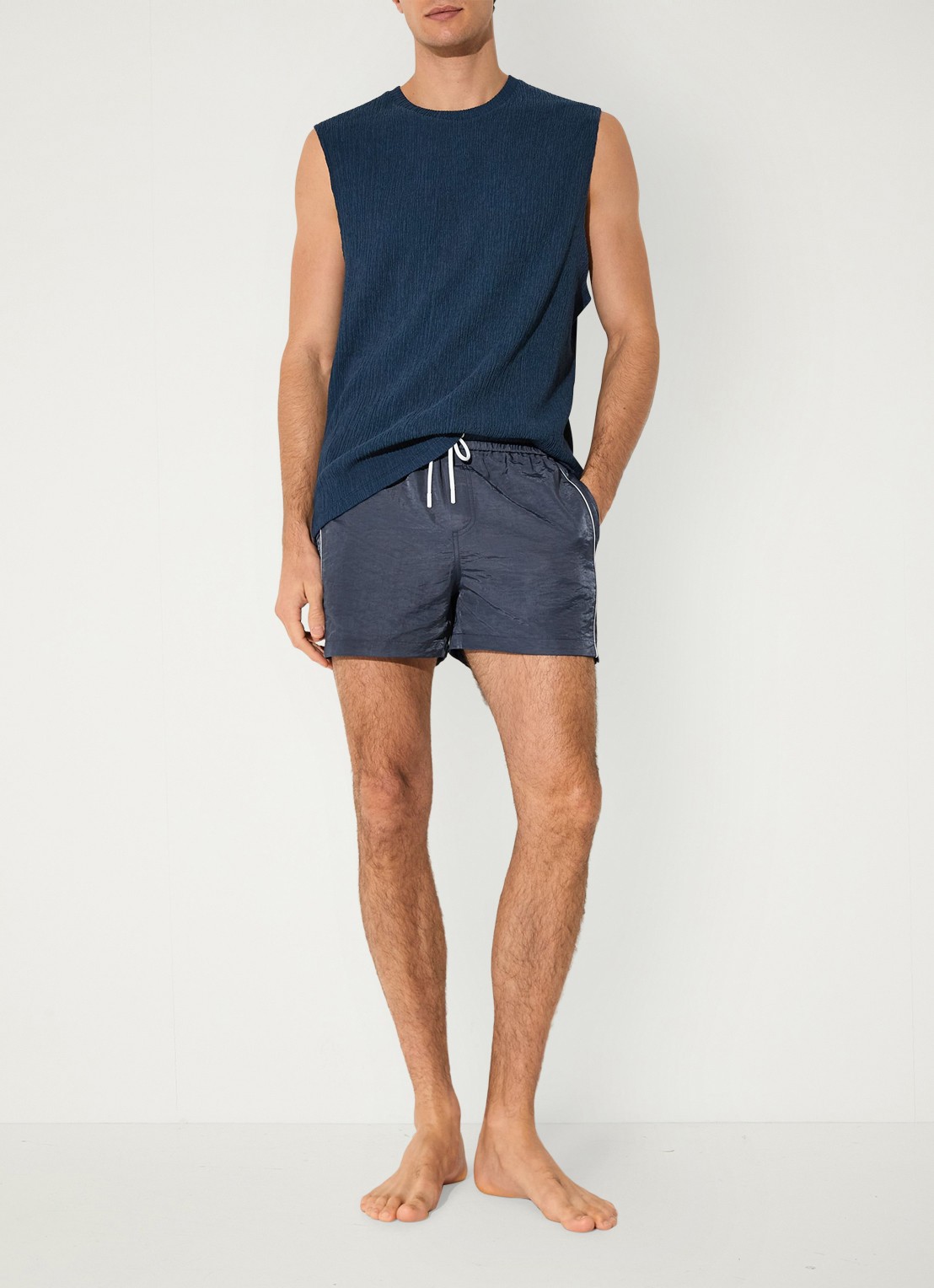 Reiss Breeze zwemshort met logo - voorkant 7 donkerblauw
