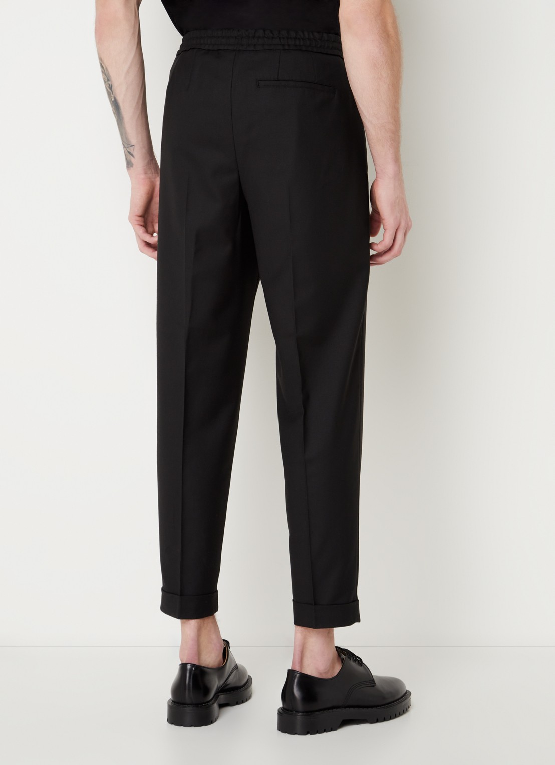 Reiss Brighton tapered fit chino met steekzakken - achterkant black / zwart