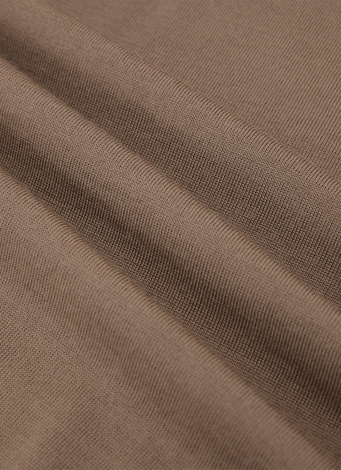 Reiss Brook T-shirt van merino wol met ronde hals - detail 6 bruin
