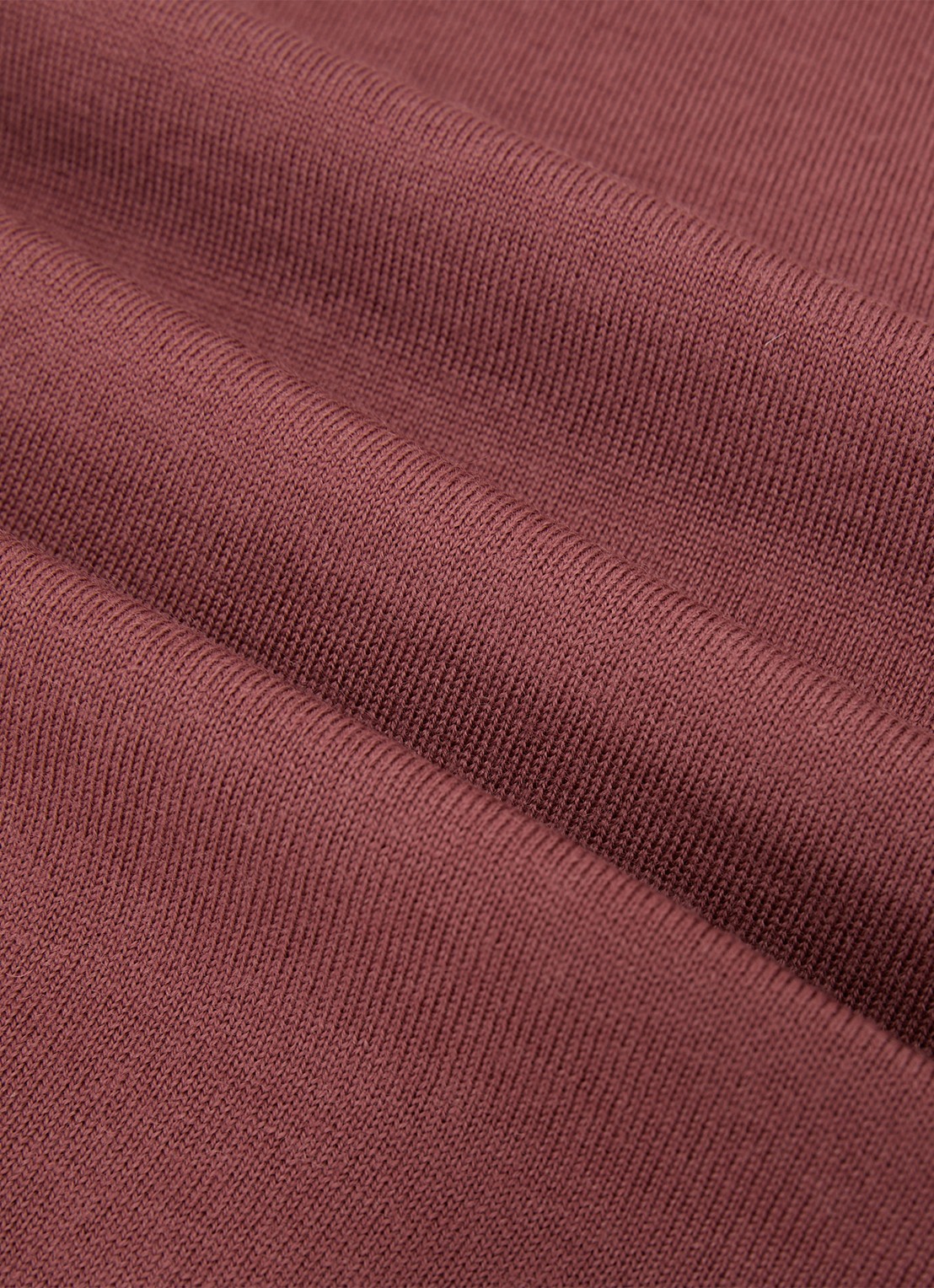 Reiss Brook T-shirt van merino wol met ronde hals - detail 6 donkerrood