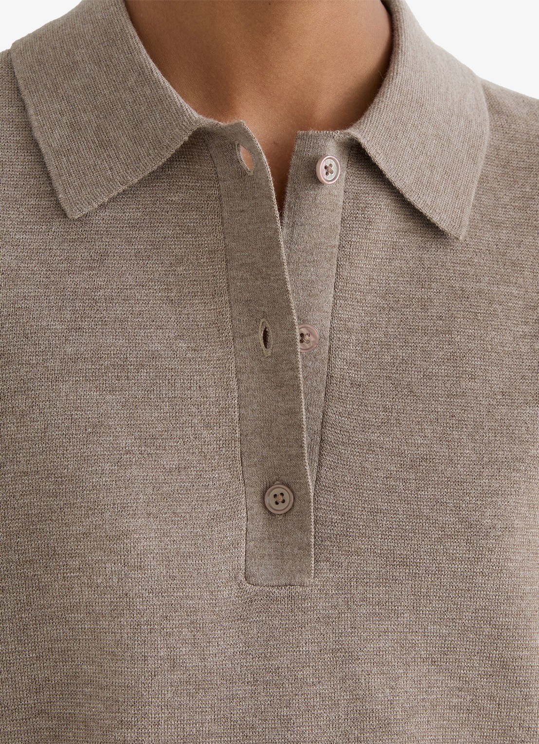 Reiss BROOKE pullover van wol met polokraag  - detail 5 zand
