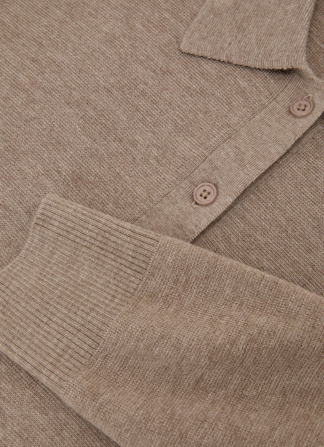 Reiss BROOKE pullover van wol met polokraag  - detail 6 zand