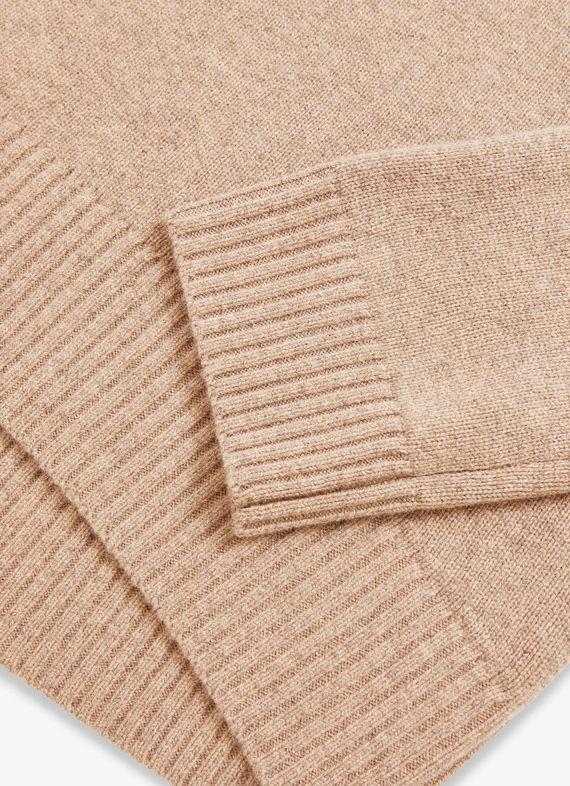 Reiss Brooklyn fijngebreide trui in wolblend - detail 3 beige