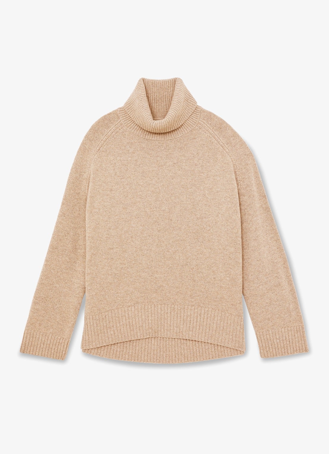 Reiss Brooklyn fijngebreide trui in wolblend - voorkant 4 beige