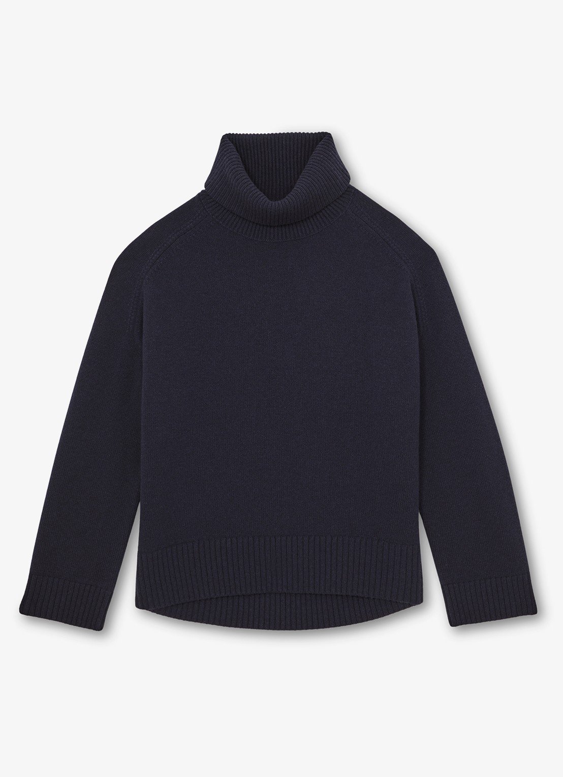 Reiss Brooklyn fijngebreide trui in wolblend - voorkant 6 blauw