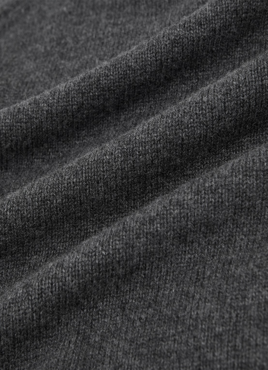 Reiss Brooklyn fijngebreide trui in wolblend - detail 5 grijs
