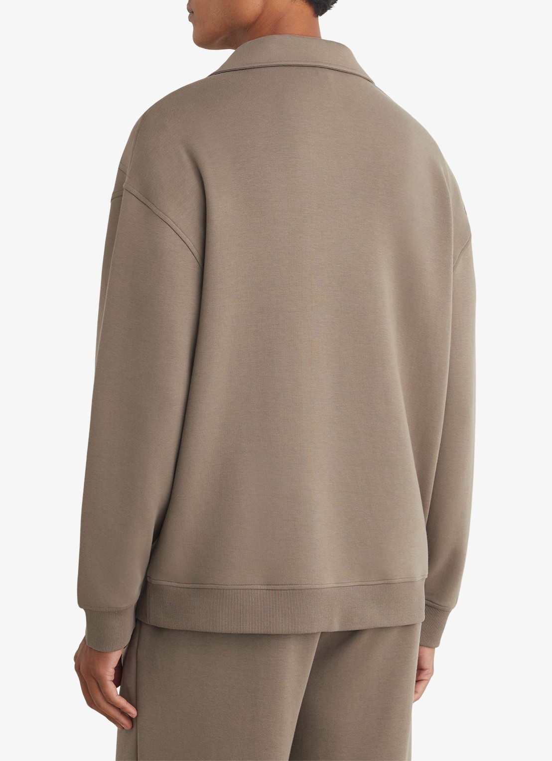 Reiss Brooks sweater met kraag - achterkant 6 zand