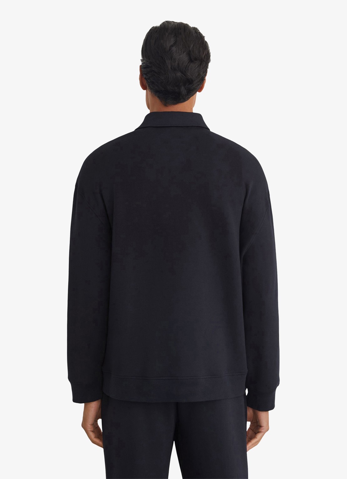 Reiss Brooks sweater met kraag - achterkant 5 indigo