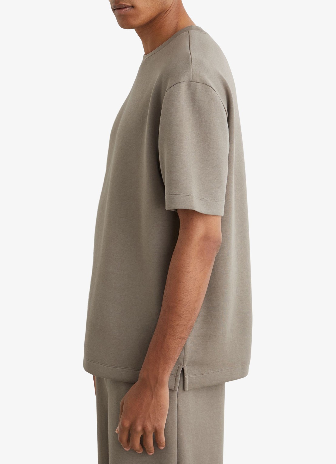 Reiss Cade T-shirt met stretch - detail 2 donkerbeige