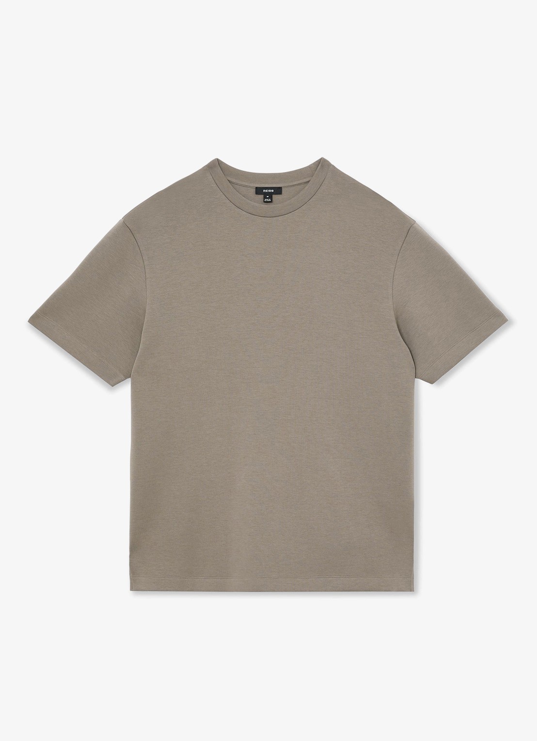 Reiss Cade T-shirt met stretch - voorkant 4 donkerbeige
