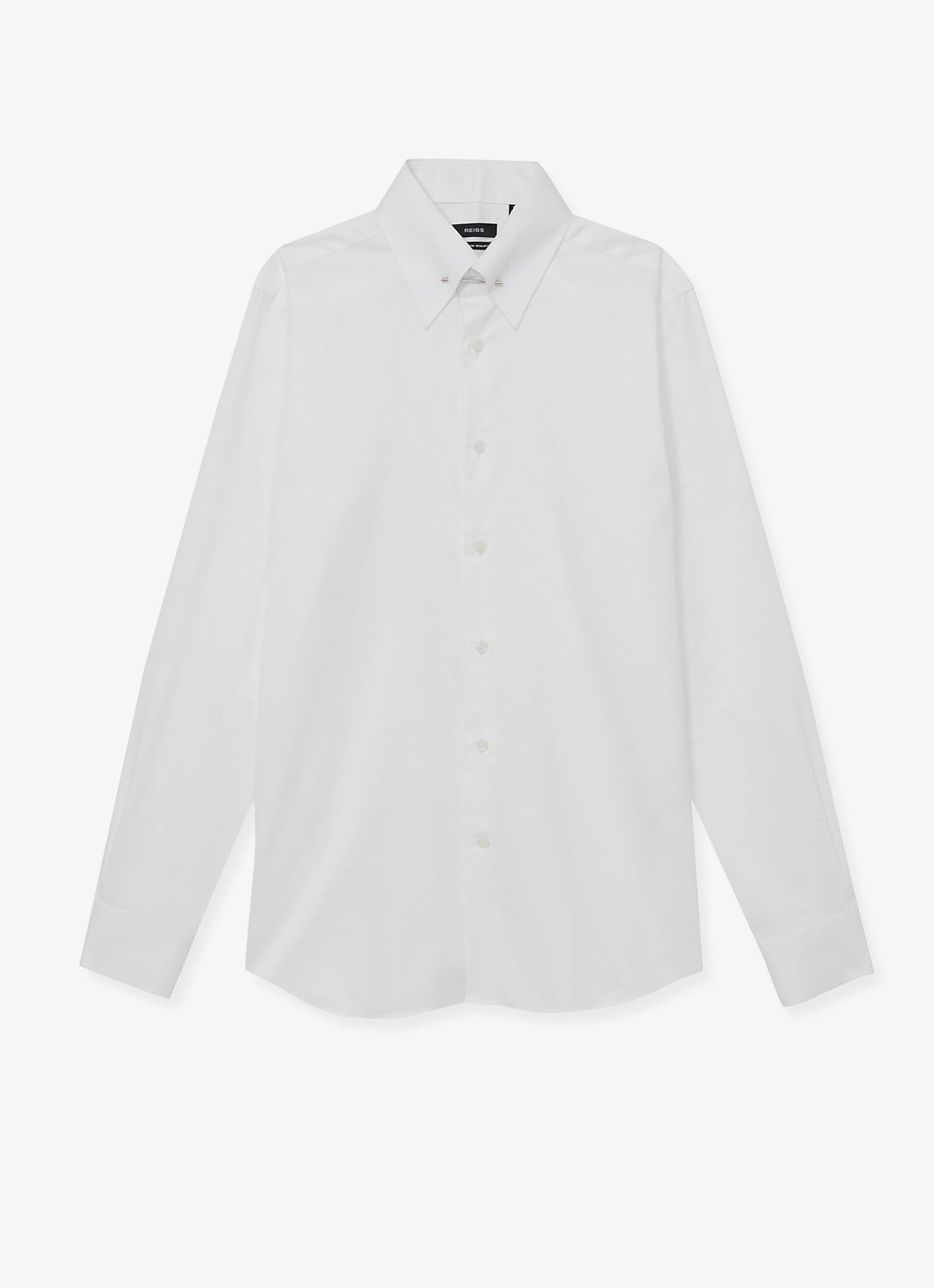 Reiss Caldwell regular fit overhemd van katoen - voorkant 4 white / wit