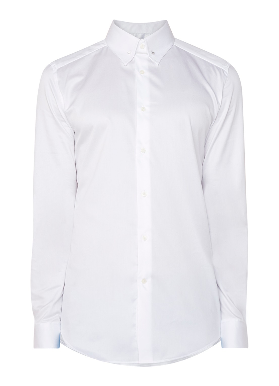 Reiss Caldwell slim fit overhemd met kentkraag en speld - voorkant 2 wit