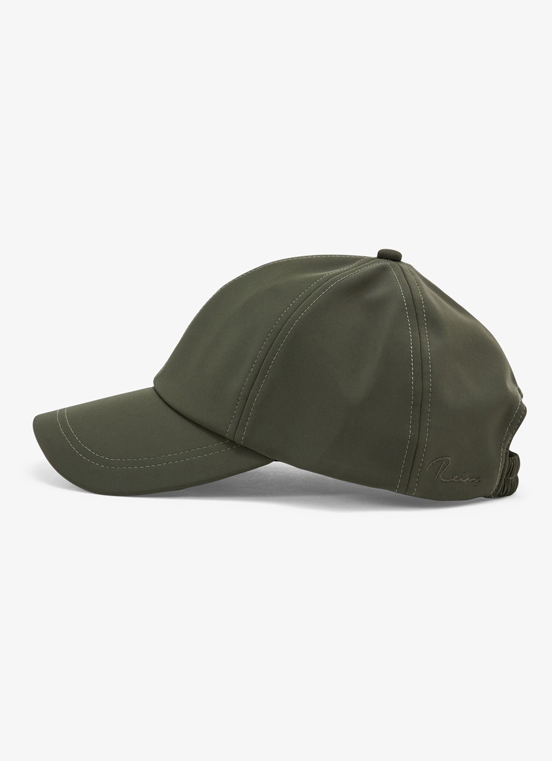 Reiss Caleb pet met logo - voorkant 3 donkergroen