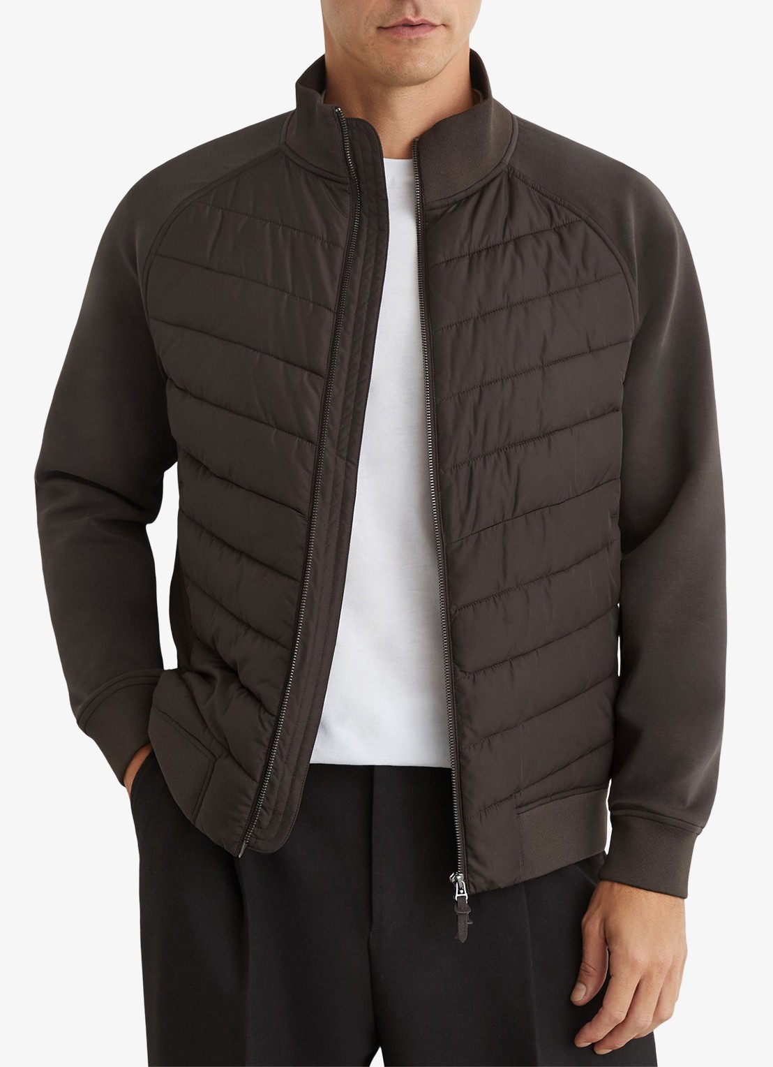 Reiss Calvorn gewatteerd jack - detail bruin