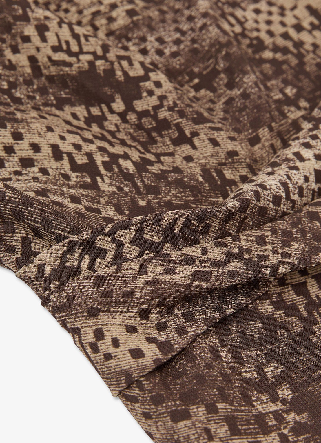 Reiss Camie midi jurk met gedrapeerd detail - detail 5 bruin
