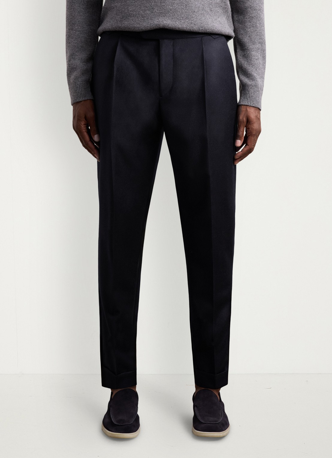 Reiss Cantwell tapered fit pantalon met steekzakken - detail 3 donkerblauw