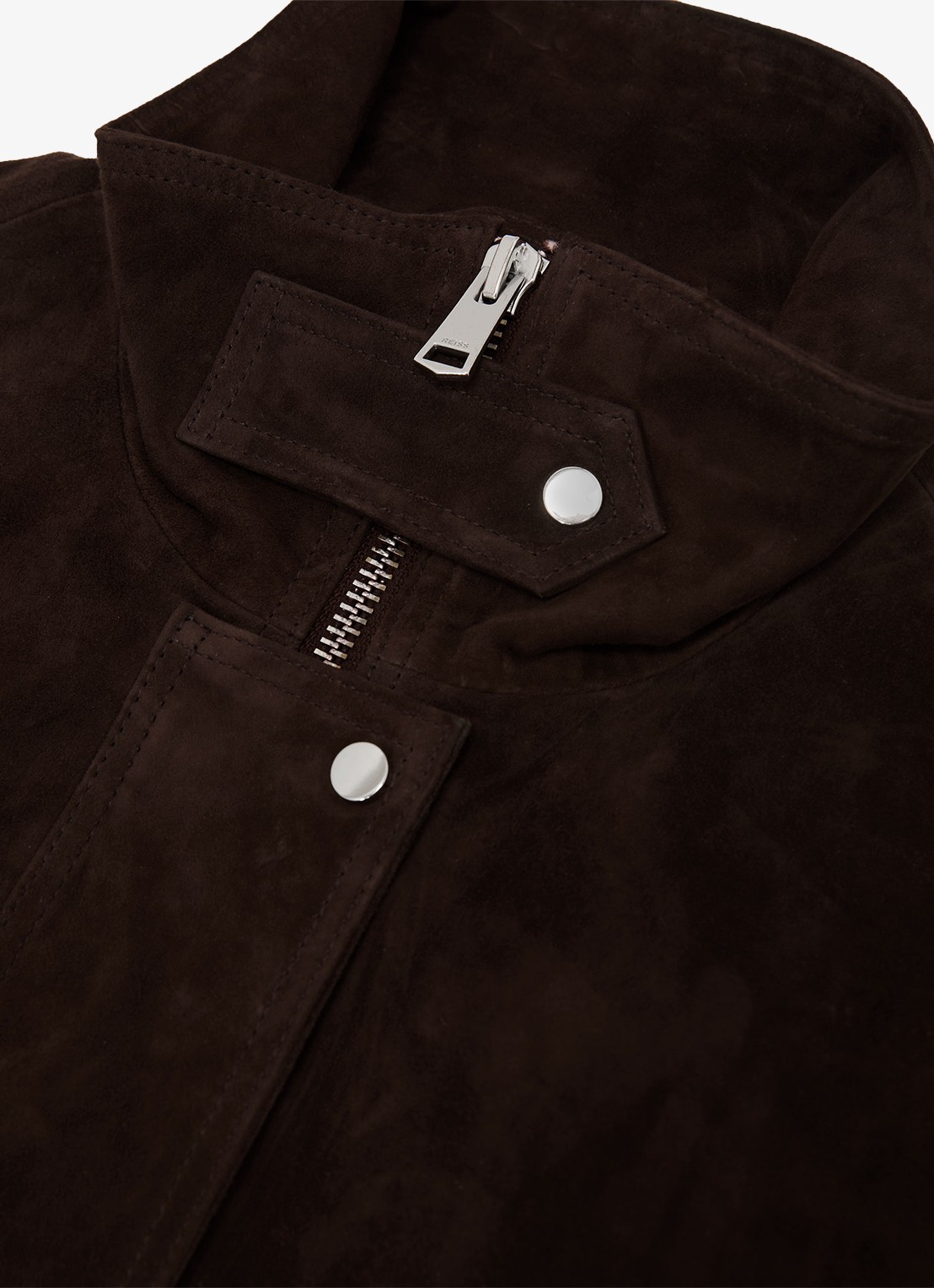 Reiss Cara bomberjack van geitensuède  - detail 6 bruin
