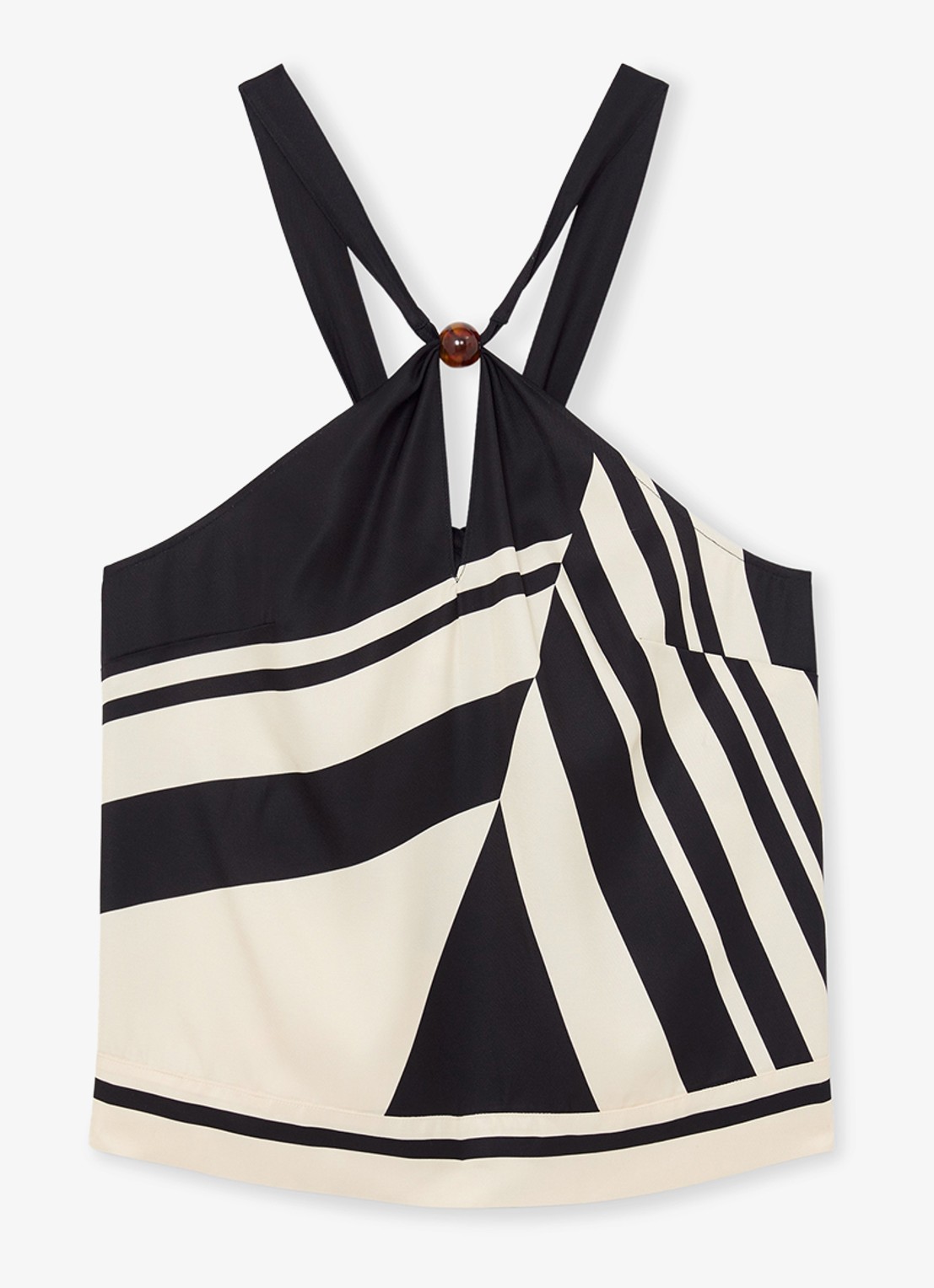 Reiss Caris top met print - voorkant 5 zwart