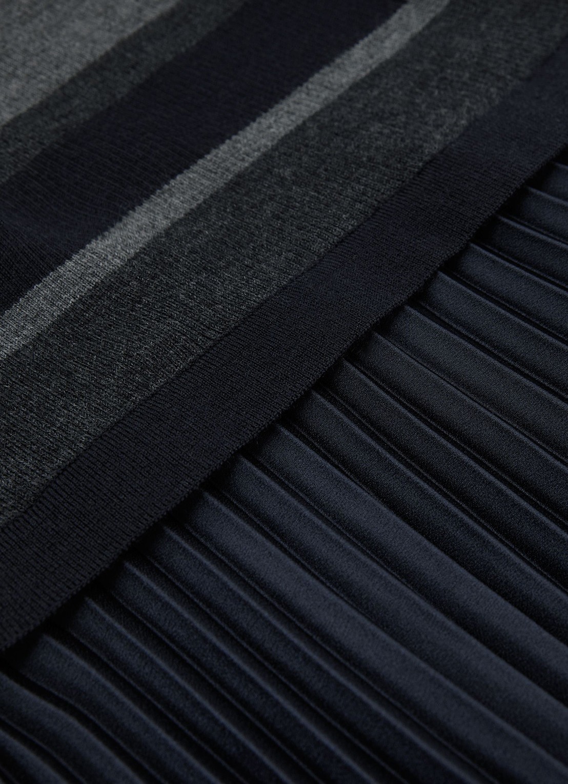 Reiss Carla midi jurk met streepprint - detail 6 grijs