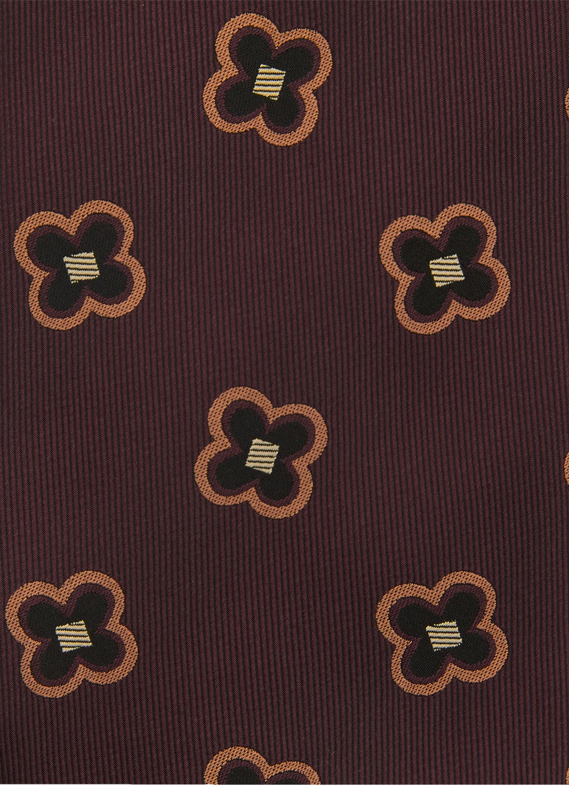 Reiss Carmelo stropdas in zijdeblend met print - detail 4 bordeauxrood