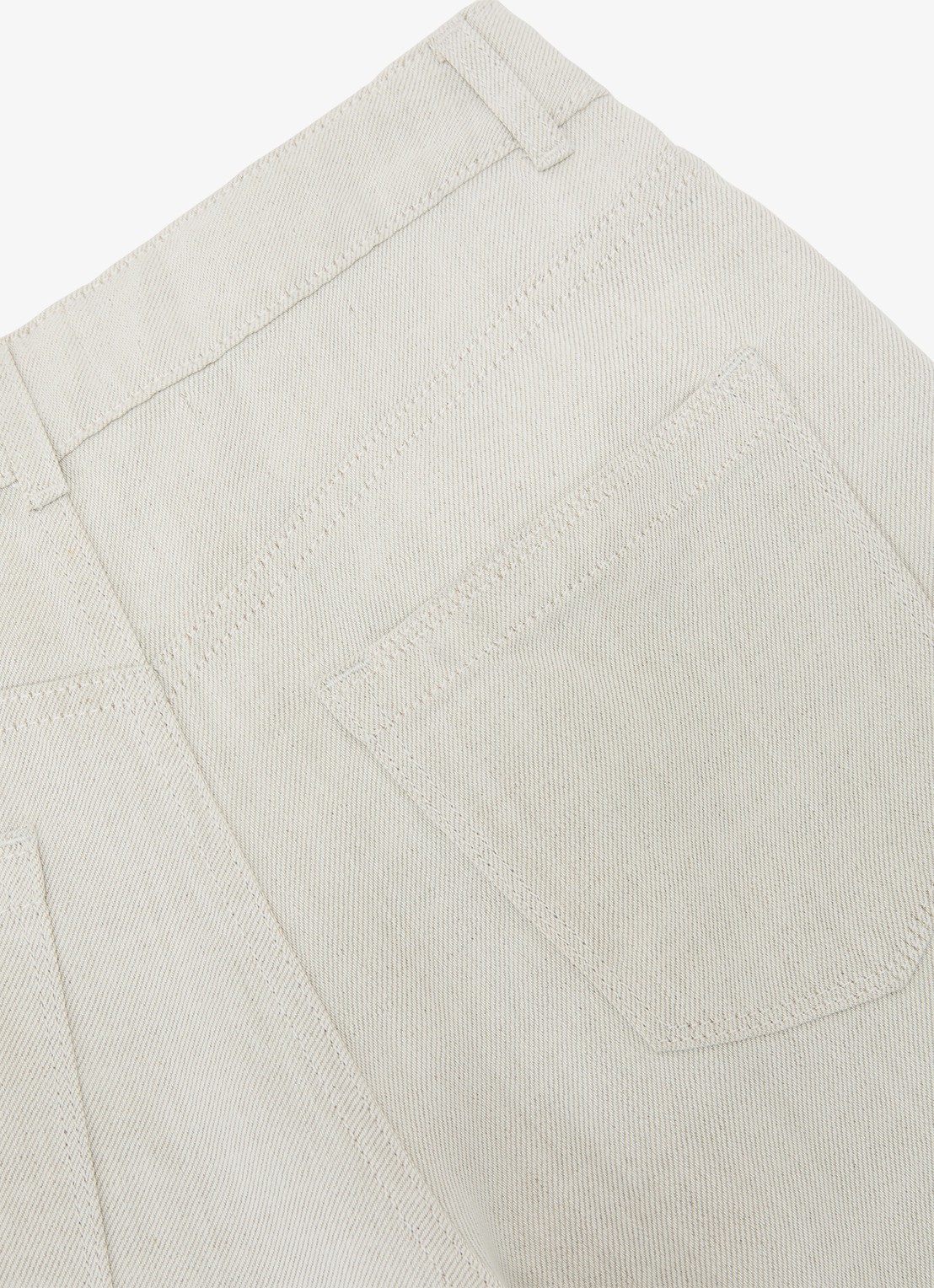 Reiss Carmen high waist wide fit broek in linnenblend - detail 2 creme