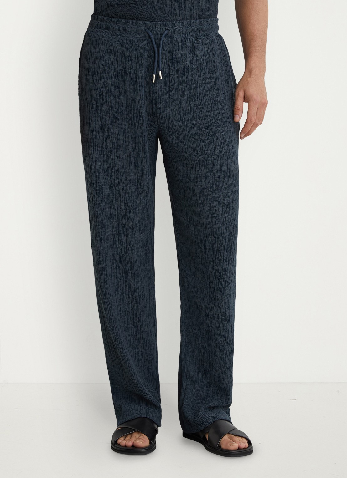 Reiss Carver regular fit pantalon met structuur - detail 4 airforce blue / blauw