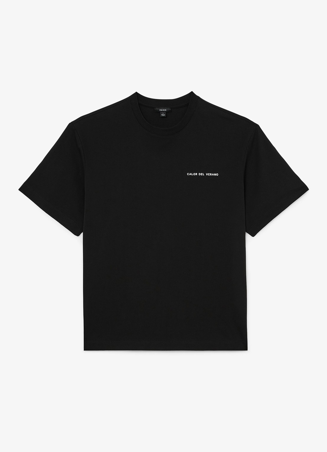 Reiss Casa T-shirt met front- en backprint - voorkant 2 black / zwart