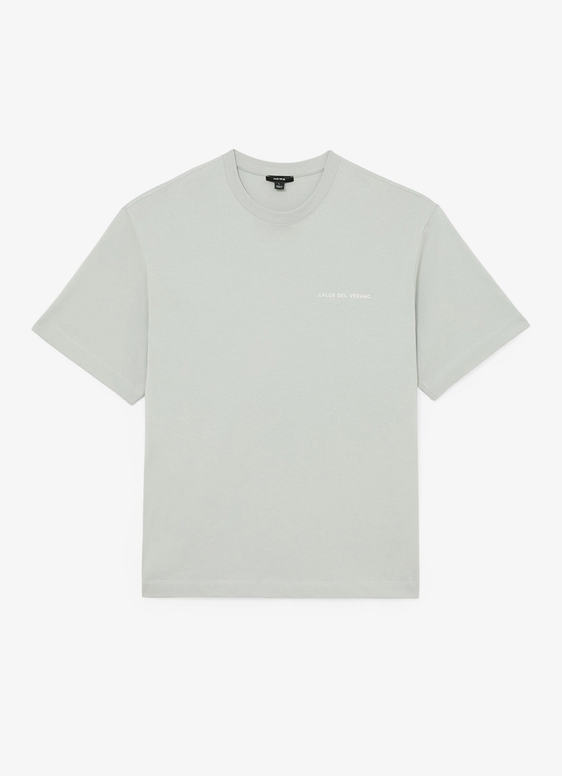 Reiss Casa T-shirt met front- en backprint - voorkant 2 grijs