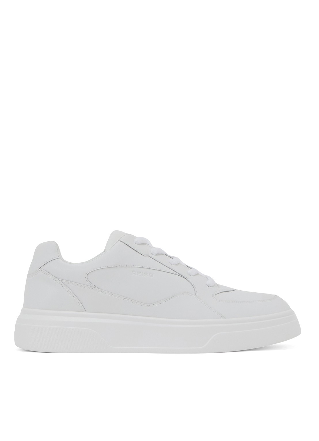 Reiss Cast sneaker van leer - voorkant 4 wit