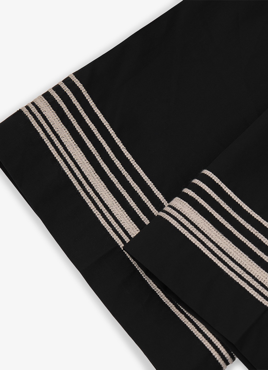 Reiss Cat high waist wide fit pantalon van katoen - detail 6 zwart