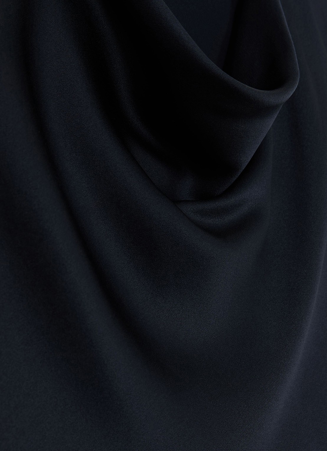 Reiss Cate top van zijde met watervalhals - detail 2 blauw