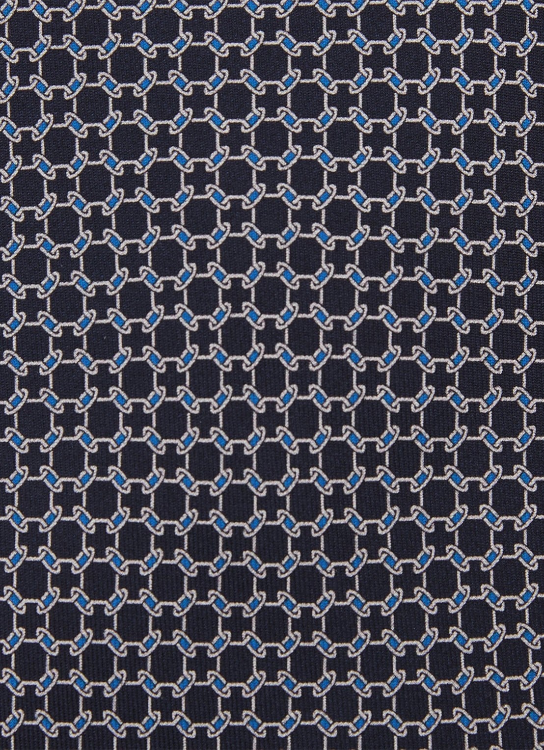 Reiss Catena stropdas van zijde met print - detail 4 donkerblauw
