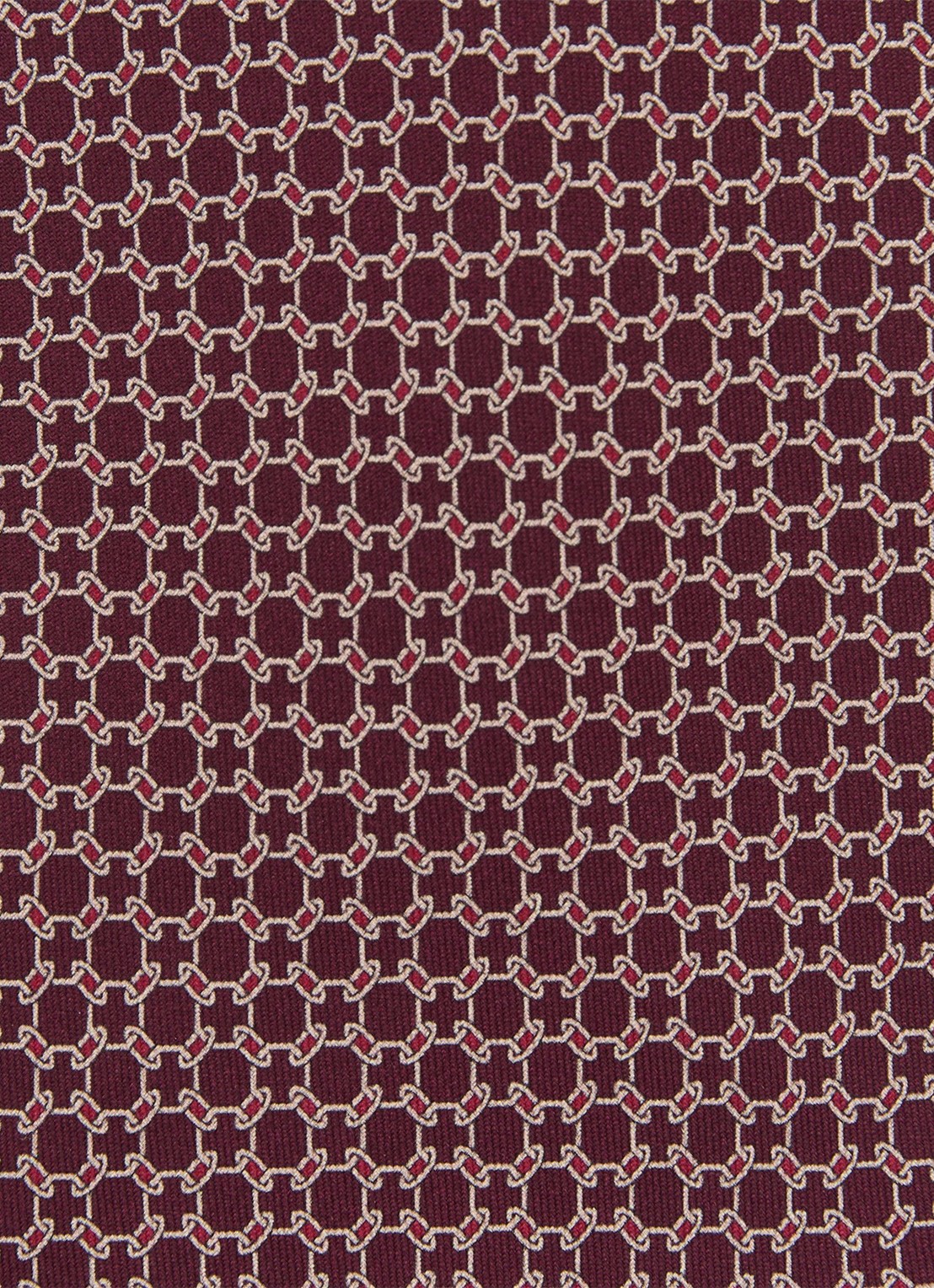 Reiss Catena stropdas van zijde met print - detail 3 bordeauxrood