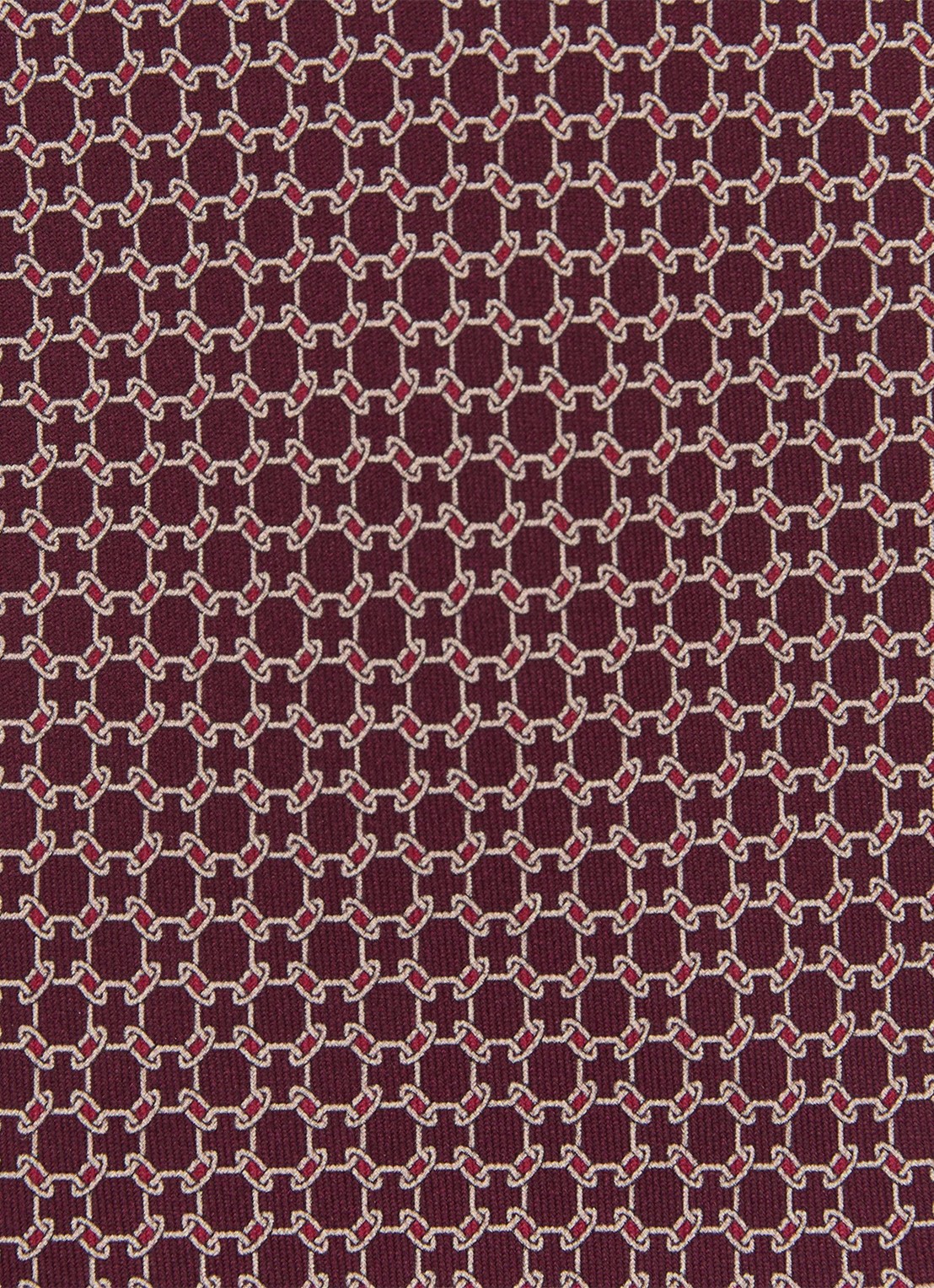 Reiss Catena stropdas van zijde met print - detail 4 bordeauxrood