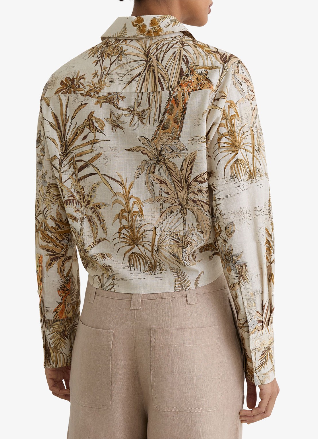 Reiss Cece blouse met strikdetail - achterkant 6 oranje