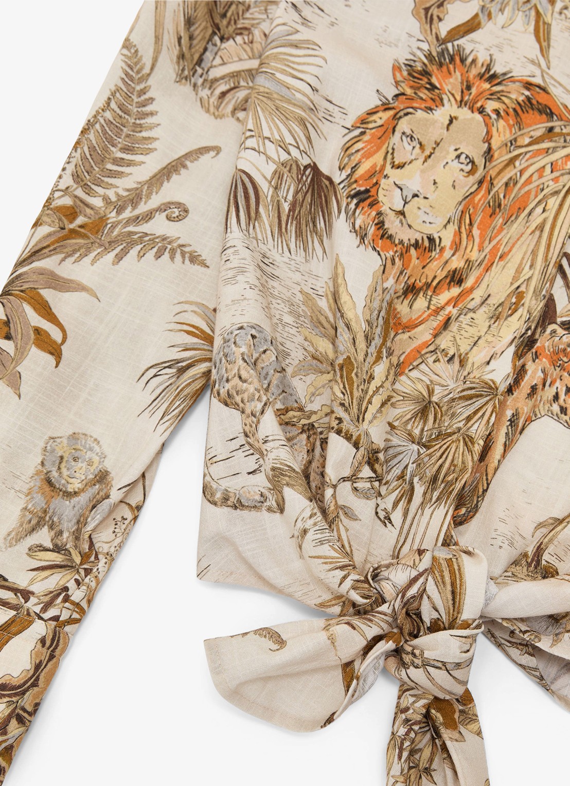Reiss Cece blouse met strikdetail - detail 5 oranje