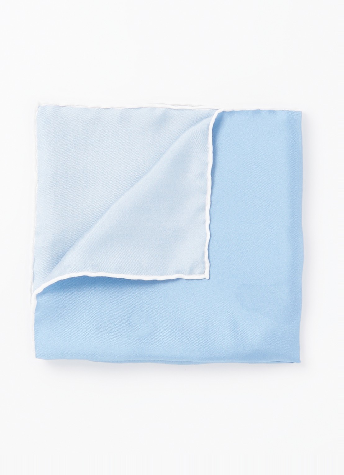 Reiss Ceremony pochet van zijde 32 x 32 cm  - voorkant blauw