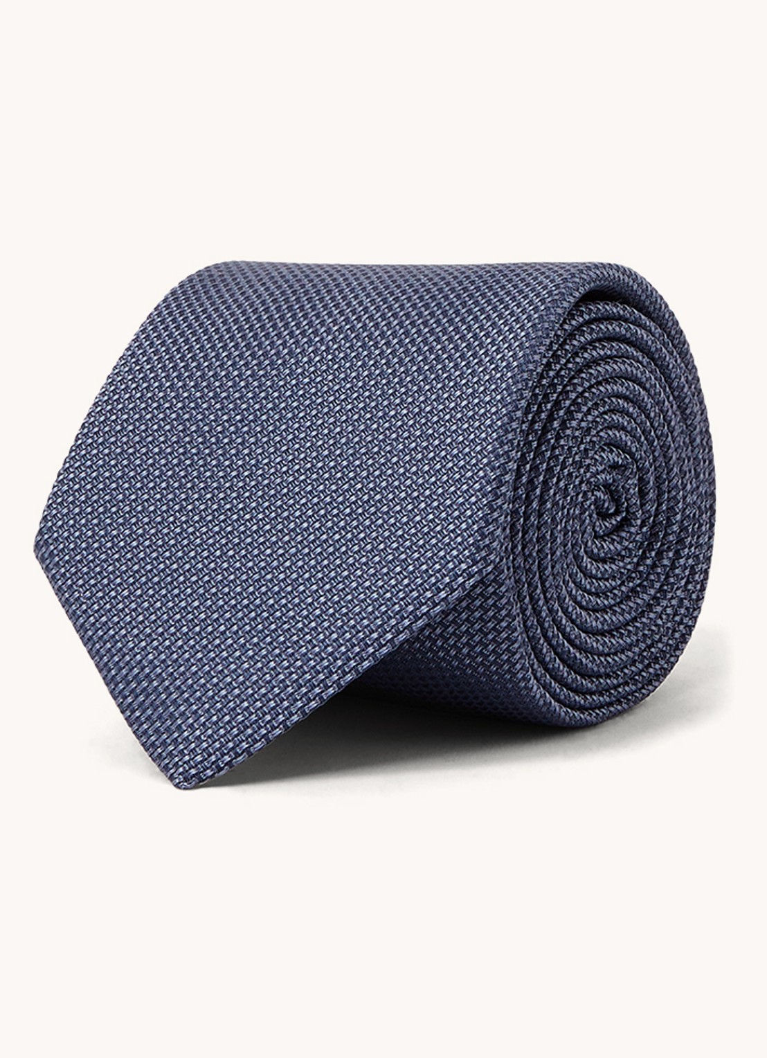 Reiss Ceremony stropdas in zijdeblend met microdessin - detail donkerblauw